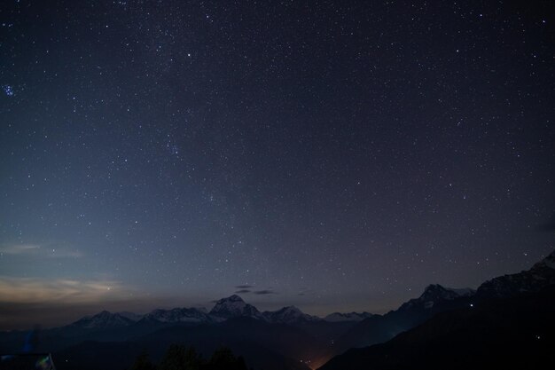 Ciel de paysage de nuit