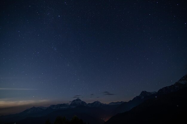 Ciel de paysage de nuit