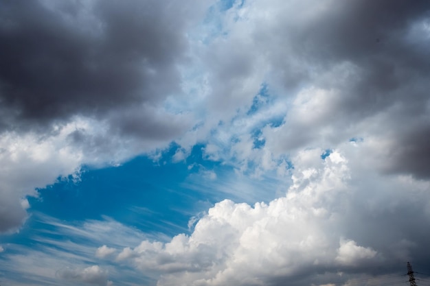 Ciel plein de beaux nuages blancs