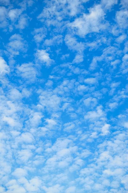 Ciel de printemps bleu avec beaucoup de petits nuages blancs - fond texturé