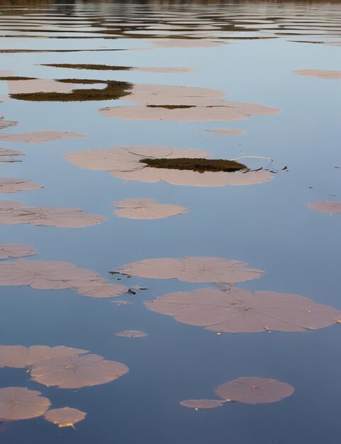 Ciel reflété dans l'eau d'une rivière ou d'une flaque d'eau