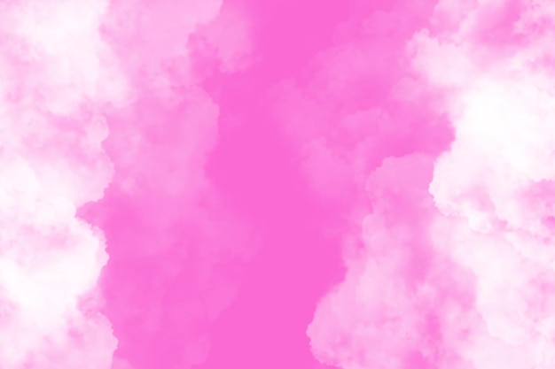 Ciel rose et fond de nuage blanc