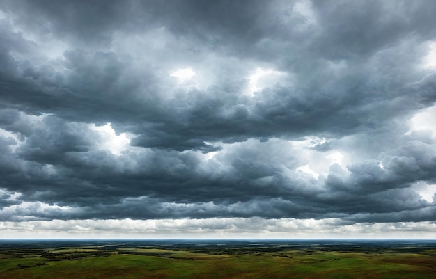 Ciel sombre et orageux IA générative