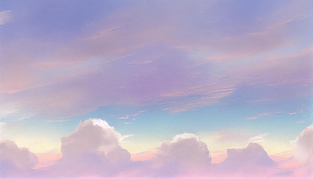 Un ciel violet avec des nuages