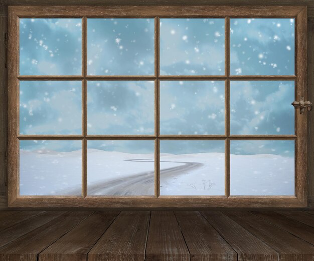 Le ciel vu à travers une fenêtre en verre