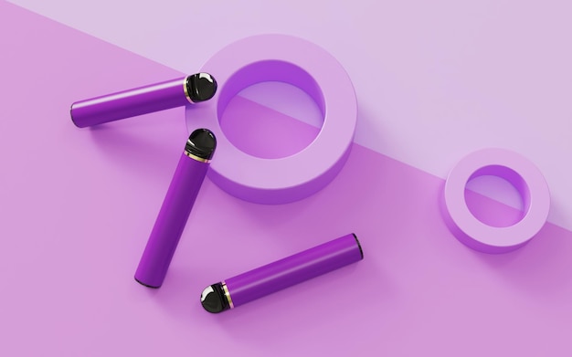 Cigarette électronique jetable violet foncé vape fond simple ornement violet foncé et clair