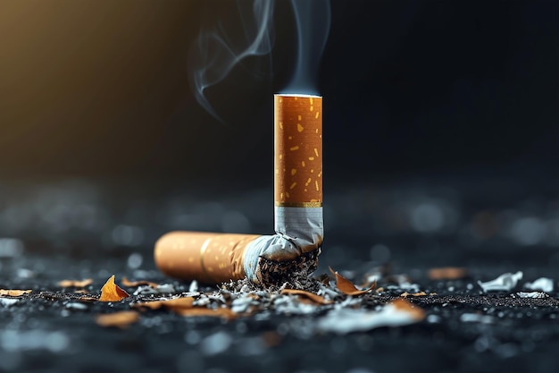 une cigarette avec le mot fumée dessus