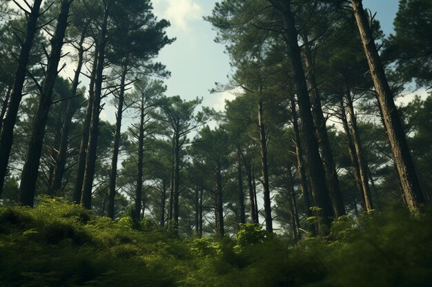 Les cimes des arbres dans la forêt