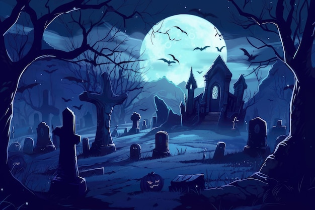 Le cimetière d'Halloween