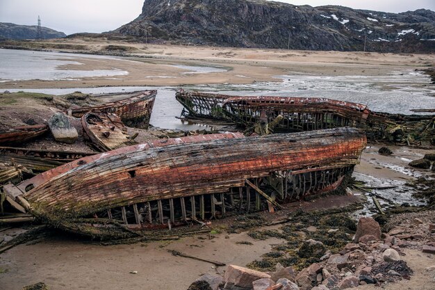 Le cimetière des navires perdus sur la péninsule de Kola