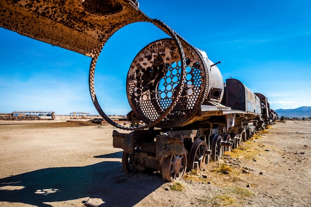 Cimetière de trains abandonnés, Uyuni, Bolivie