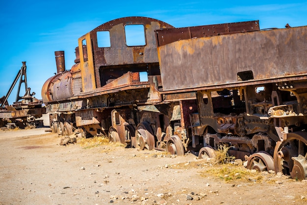 Cimetière de trains abandonnés, Uyuni, Bolivie