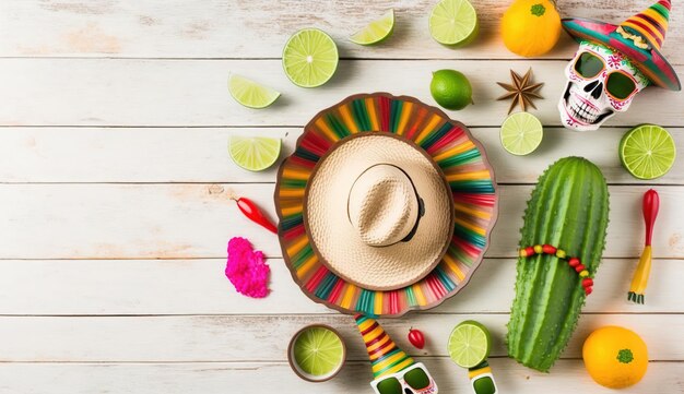 Cinco de Mayo 5 mai fête fédérale au Mexique conception de bannières et d'affiches drapeau et décorations