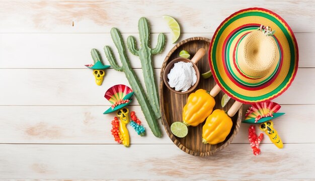 Cinco de Mayo 5 mai fête fédérale au Mexique conception de bannières et d'affiches drapeau et décorations