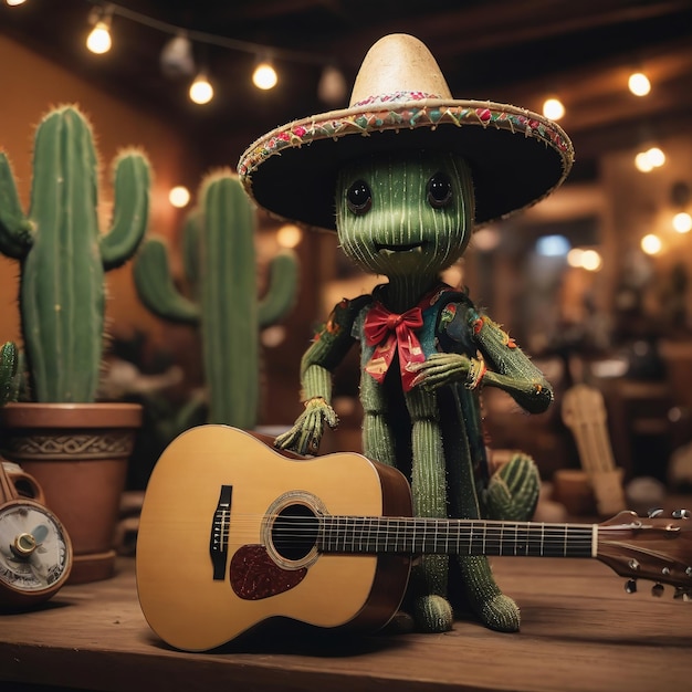 Cinco De Mayo avec des guitares de cactus