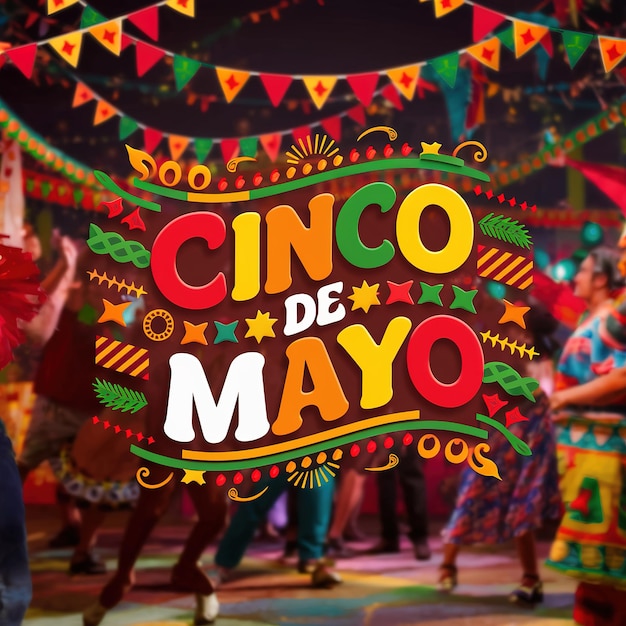 Cinco de mayo isolé sur le fond Génératif ai