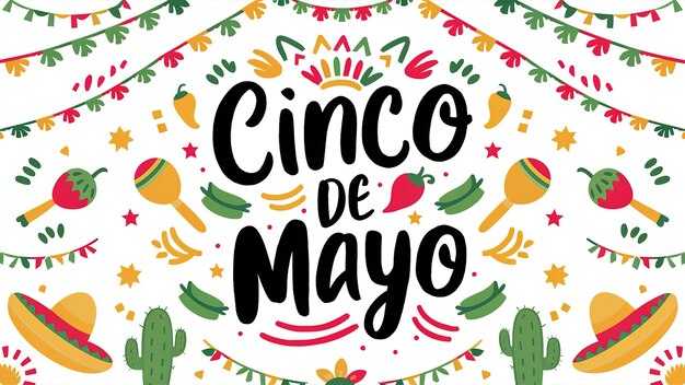 Cinco de mayo isolé sur le fond Génératif ai