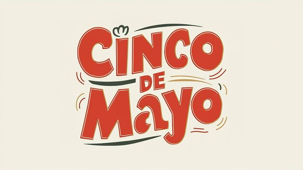 Cinco de Mayo avec un texte coloré