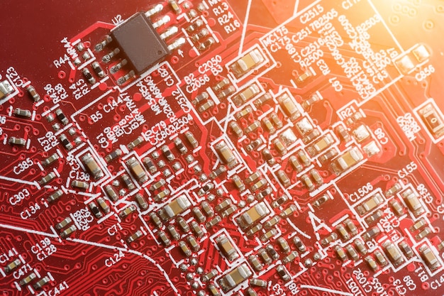 Circuit électronique, Processeur, Puces Et Condensateurs.