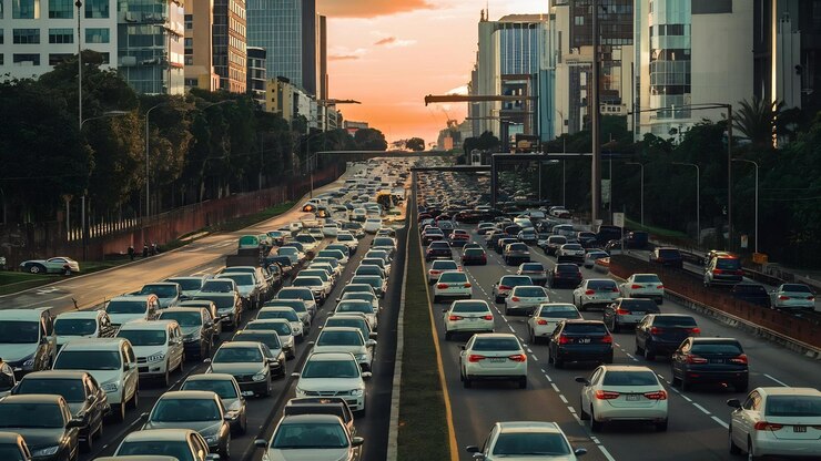 Photo la circulation dans la ville de curitiba