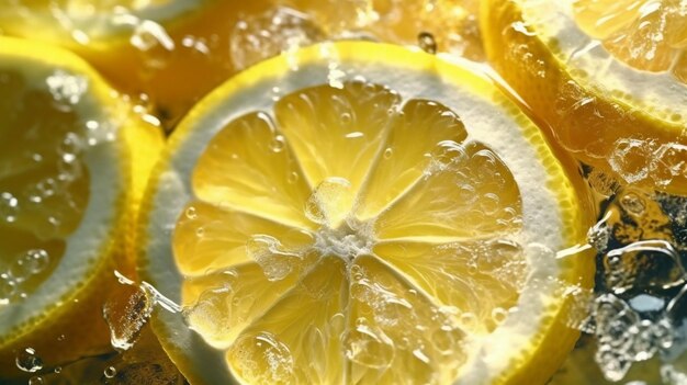 Un citron est versé dans un verre d'eau.