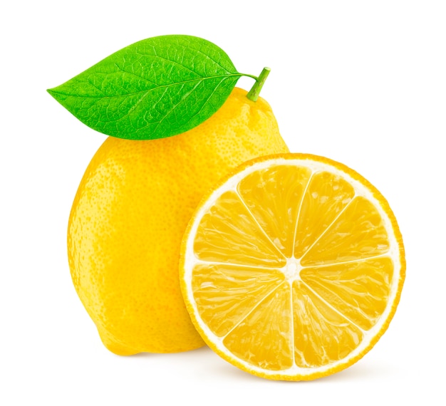 Citron isolé sur blanc