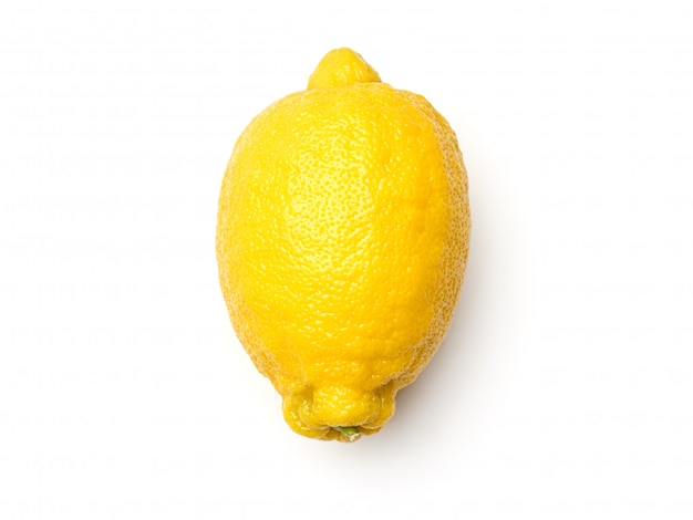 Un citron isolé sur fond blanc