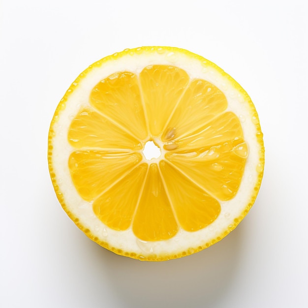 Citron jaune sur fond blanc