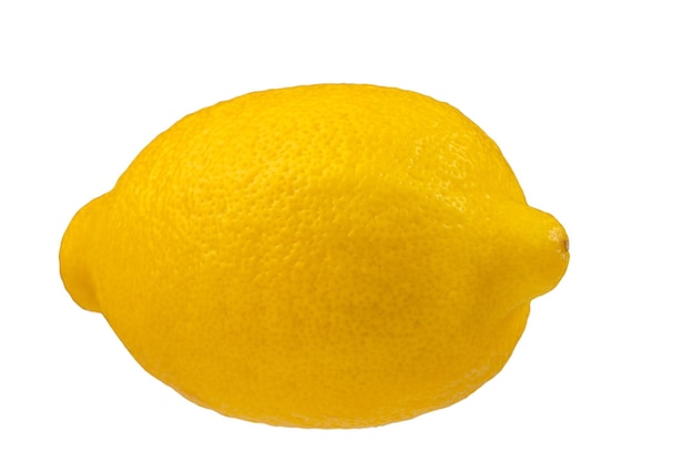 Citron jaune mûr isolé sur fond blanc