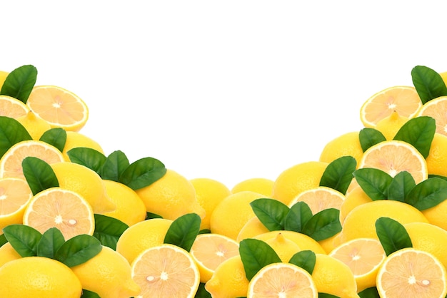 Citron juteux sur une surface blanche