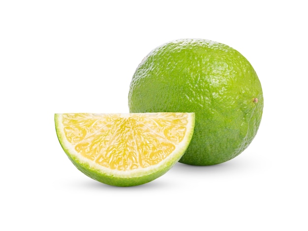 Citron Vert Frais Isolé Sur Blanc