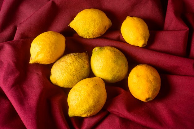 Citrons biologiques récoltés dans le jardin préparés sur la table