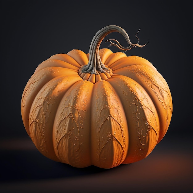 citrouille d'automne rendu récolte 3d