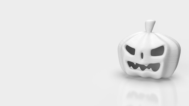 La citrouille blanche pour le rendu 3d du concept halloween