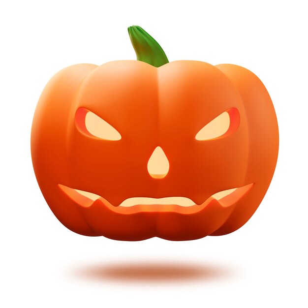 Citrouille d'Halloween sur blanc