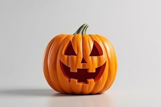 Citrouille d'Halloween isolé sur fond blanc AI