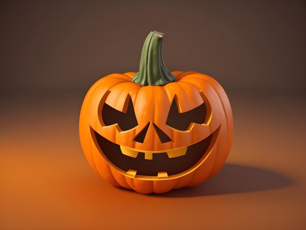 Une citrouille d'Halloween souriante