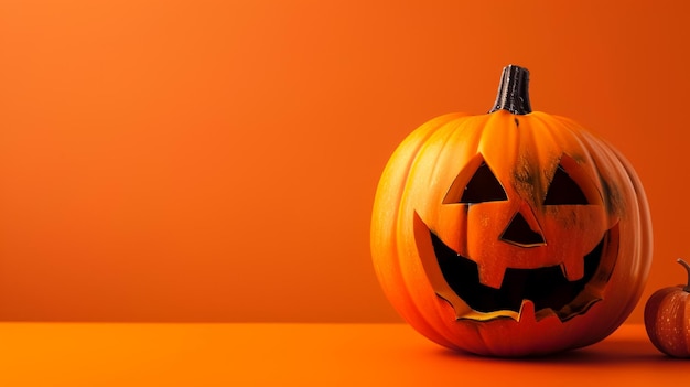 une citrouille d'Halloween avec un visage sculpté et les mots " sculpté " sur le dessus