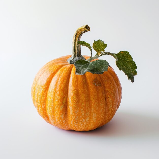 citrouille ornementale orange et vert foncé isolée sur blanc