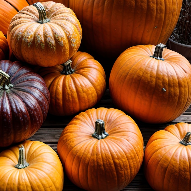 Des citrouilles d'Action de grâce d'automne