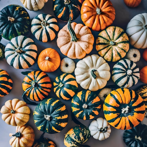 Citrouilles décoratives pour la fête d'Halloween