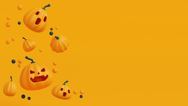 Citrouilles d'halloween orange sur Orange