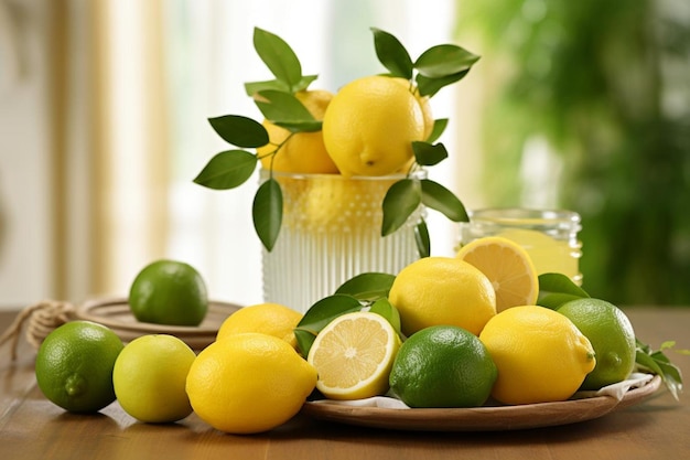 Citrus Bliss Fresh et Zesty Lemon La meilleure photographie d'image de citron