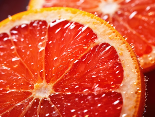 Citrus avec orange rouge en gros plan