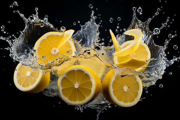 Citrus Splash Fresh Yellow Lemon Best Lemon est une photographie d'image