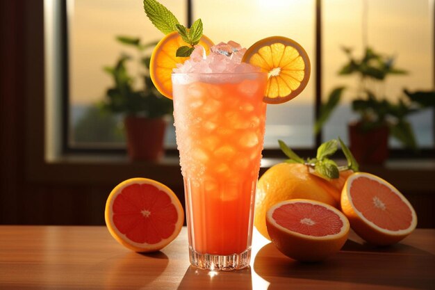 Photo citrus sunrise sipper photographie d'image de boisson d'été de haute qualité