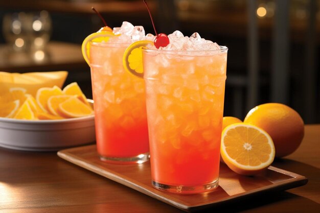 Photo citrus sunrise sipper photographie d'image de boisson d'été de haute qualité