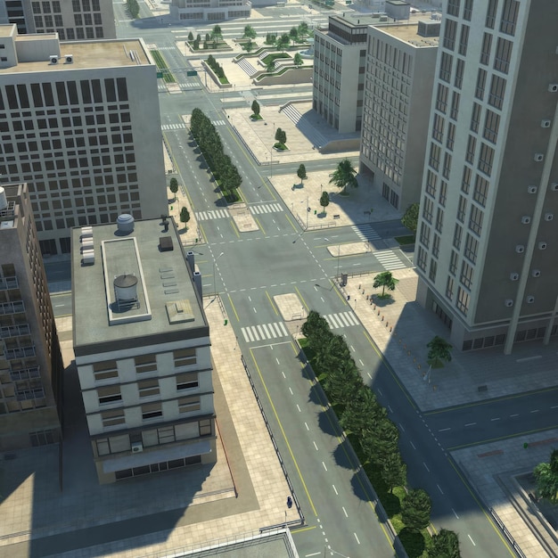 City Cityscape Buildings modèle 3D