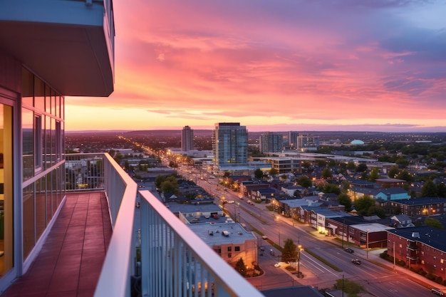 City Living at Sunset Condominium avec vue sur l'horizon urbain