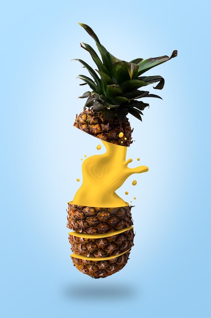 Éclaboussure d'ananas mûr